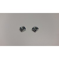 M4 Square Nut, Zinc plated steel, (pkg of 25)